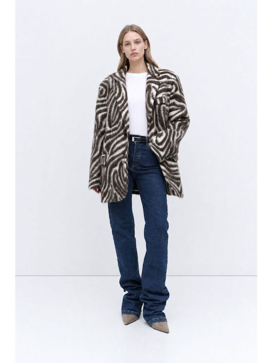 Lumina Langer Damenblazer Marrone