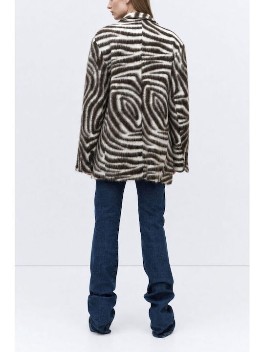 Lumina Langer Damenblazer Marrone