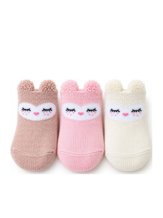 Noviti Lange Beige Kindersocken 3 Paar
