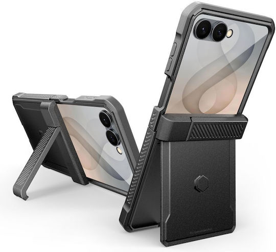 Tech-Protect Pro Book от арамидно влакно, черен (Galaxy Z Flip8)