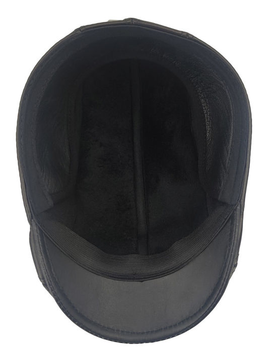 Δερμάτινο Καπέλο Leather 100 Κωδικός 05sa-jokey-1 Μαύρο