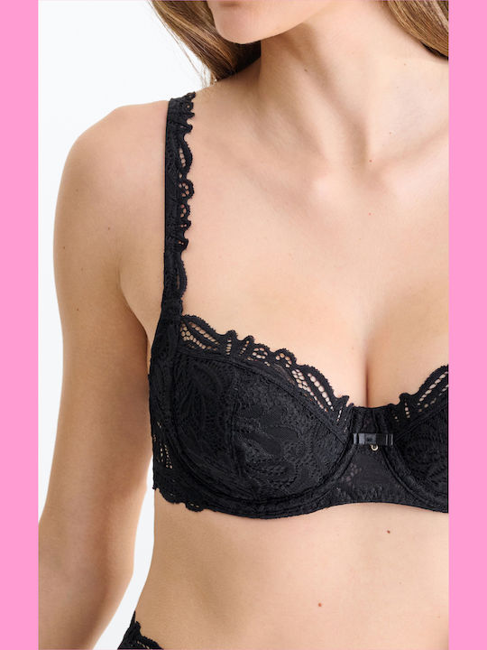 Tiara Black Non-Padded Underwire Bra