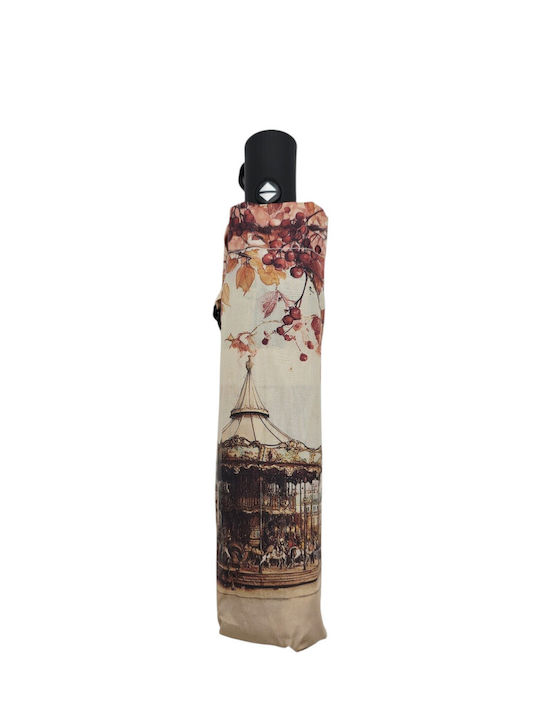 Windproof Automatic Compact Multicolour Rain Umbrella