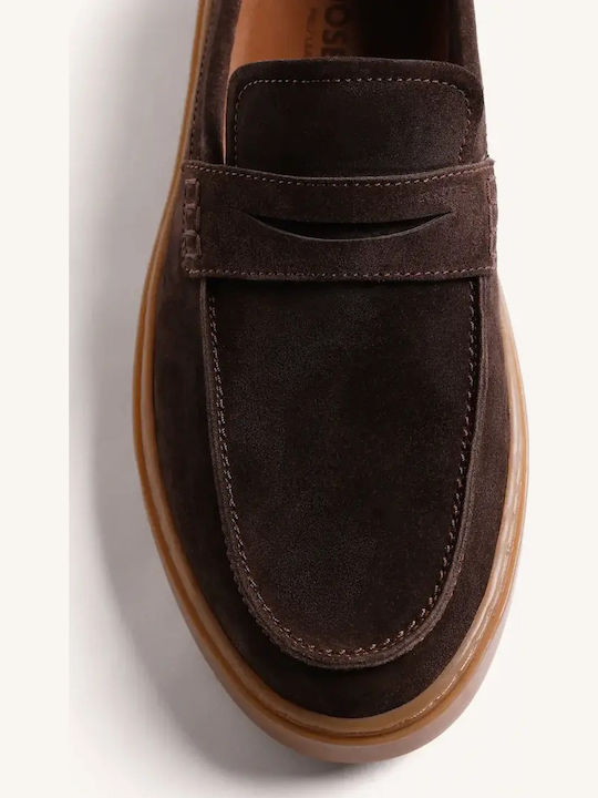 Leather Men's Loafers in Brown