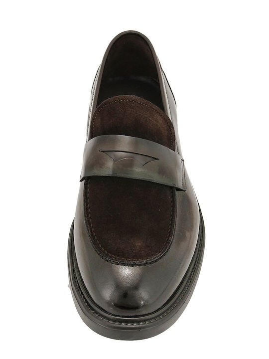 Loafers Bărbătești din Piele în Culoare Maro