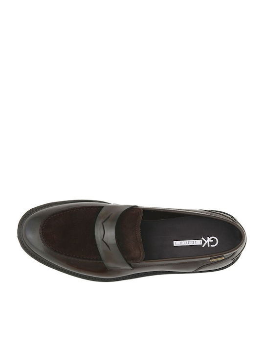 Loafers Bărbătești din Piele în Culoare Maro