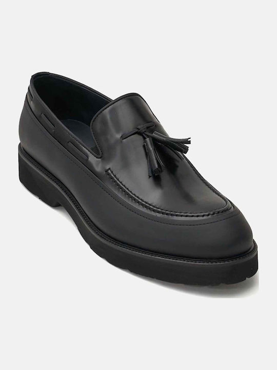 Leather Men's Loafers in Black