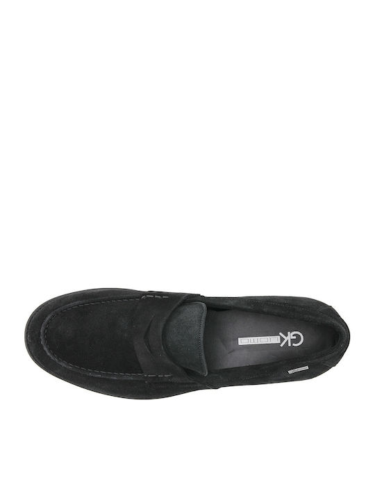 Suede Men's Loafers in Black