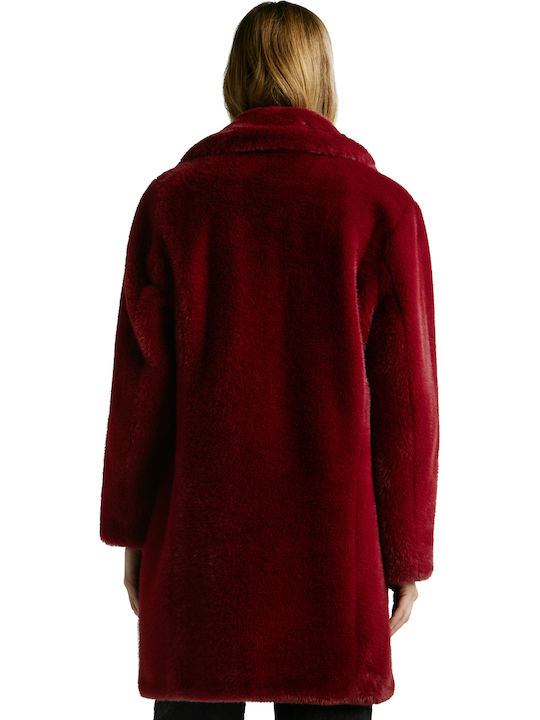 Kurzer Damenpelz Currant Red