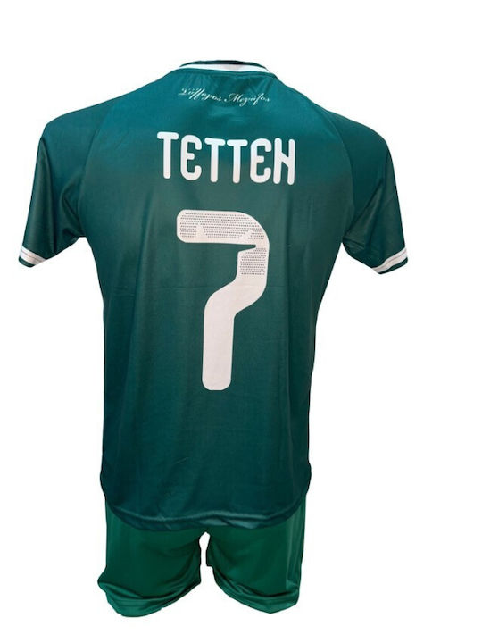 Kids Panathinaikos Tetteh Football Kit Green White 101026-10