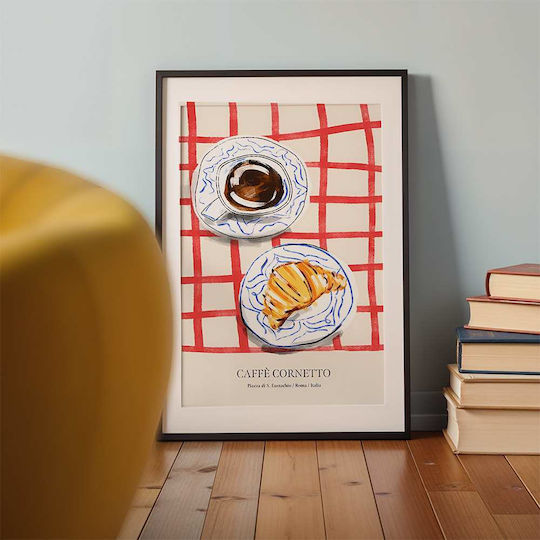 Poster French Breakfast Pst25331 50cm X 70cm Premium Black Wooden Frame-62134pd127796f55323