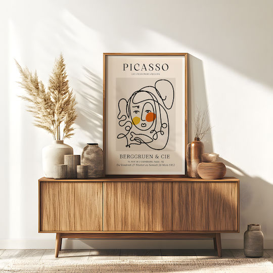 Poster Pablo Picasso Les Dejeurenes Dessins Art239 50cm X 70cm Premium Μαύρο Ξύλινο Κάδρο-63766pd137268f55323