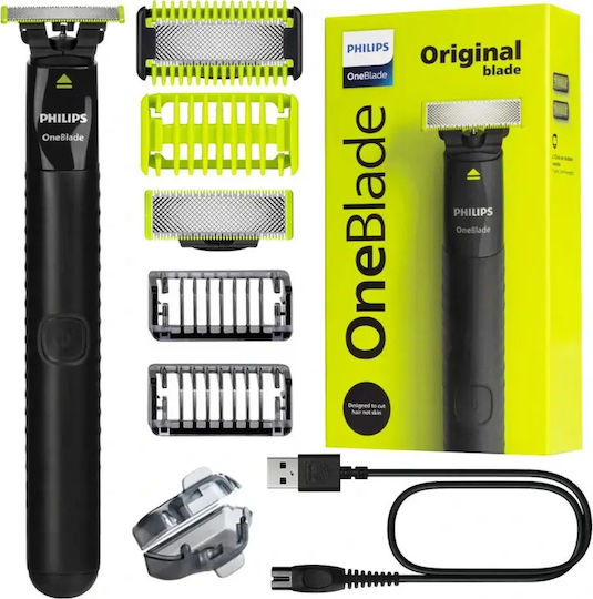 Oneblade Бръснач Qp1424/10 + Philips Oneblade Остриета Qp610 Гребени + Острие