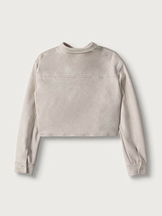Kids Long-sleeved Beige Shirt