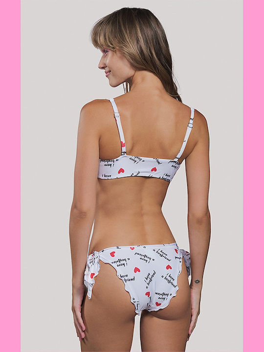 Bikini-BH mit Polsterung Weiß