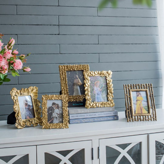 Artekko Wooden Photo Frame with Gold Frame