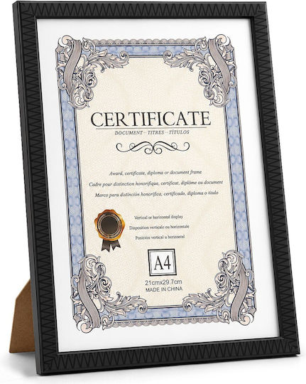 Plastic Photo Frame with Black Frame