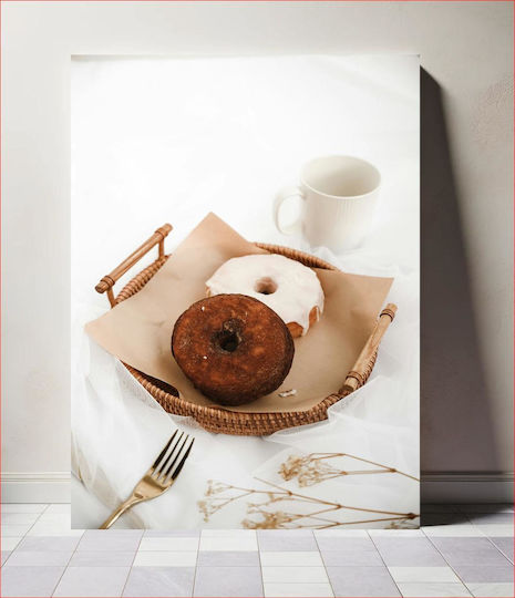 Painting A Basket Donuts Coffee 80x120 Painting A Basket Donuts Coffee 80x120