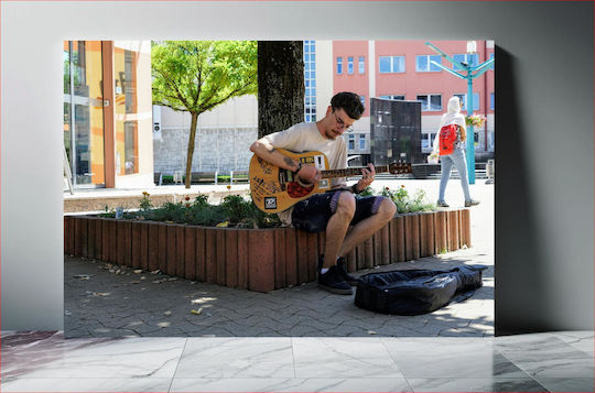 Street Musician Playing Guitar Μουσικός Του Δρόμου Που Παίζει Κιθάρα 1 Street Musician Playing Guitar Μουσικός Του Δρόμου Που Παίζει Κιθάρα 1