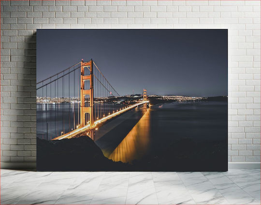 Golden Gate Bridge At Night Γέφυρα Golden Gate Τη Νύχτα Golden Gate Bridge At Night Γέφυρα Golden Gate Τη Νύχτα