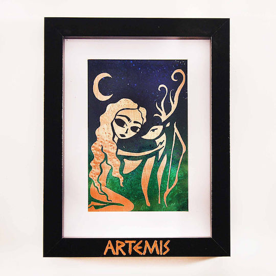 Inspiral Tree Copper Painting Goddess Artemis Frame 17.5 × 22.5 Cm Inspiral Tree Copper Painting Goddess Artemis Frame 17.5 × 22.5 Cm