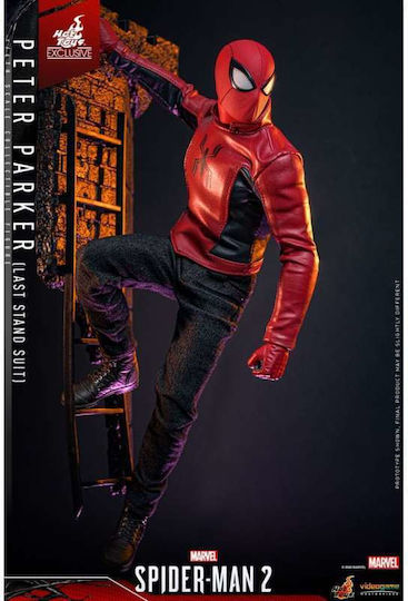 Spider-Man 2 Action Figure 1/6 Scale Peter Parker Last Stand Suit Hot Toys Exclusive 30cm Tall