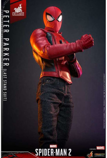 Spider-Man 2 Action Figure 1/6 Scale Peter Parker Last Stand Suit Hot Toys Exclusive 30cm Tall