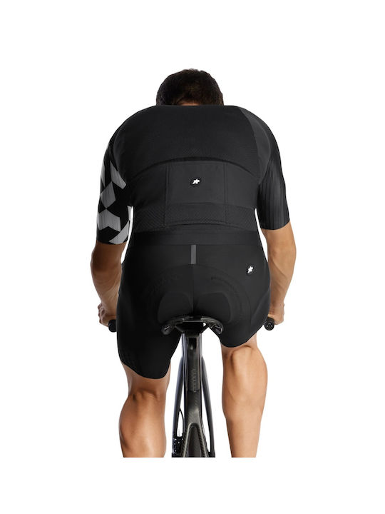 Assos Tricou De Ciclism Pentru Bărbați Mâneci Scurte Road Bike Negru