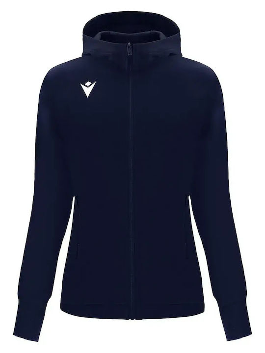 Damen-Sweatjacke mit Kapuze Marineblau