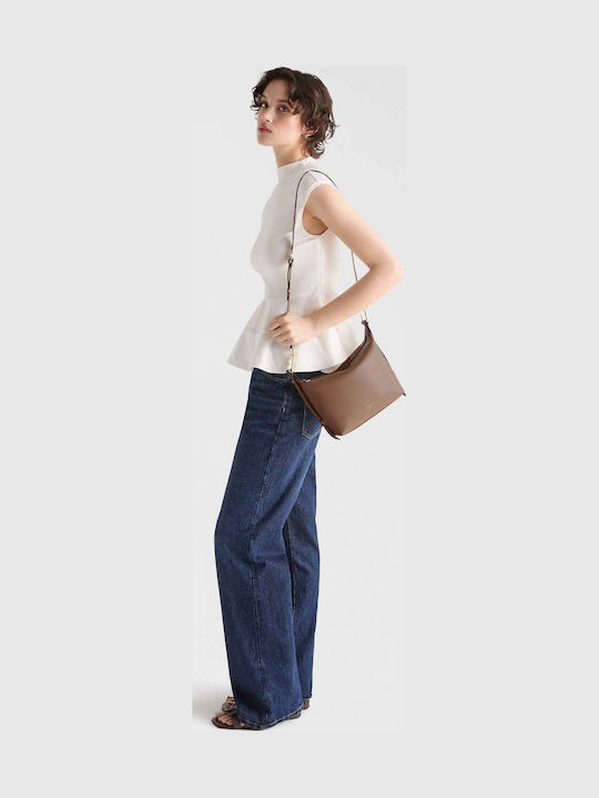 Hobo-Tasche aus Leder für Damen Toffee 4489s