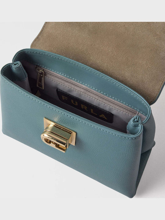 1927 Top Handle Damenhandtasche aus Leder zum Tragen in der Hand, über der Schulter oder Crossbody Cloud Blue