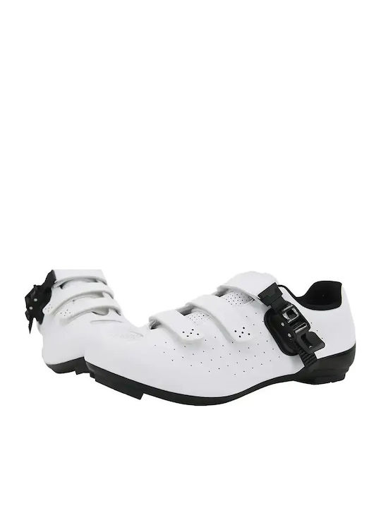 FLR F-17 Unisex Low Road Cycling Shoes White