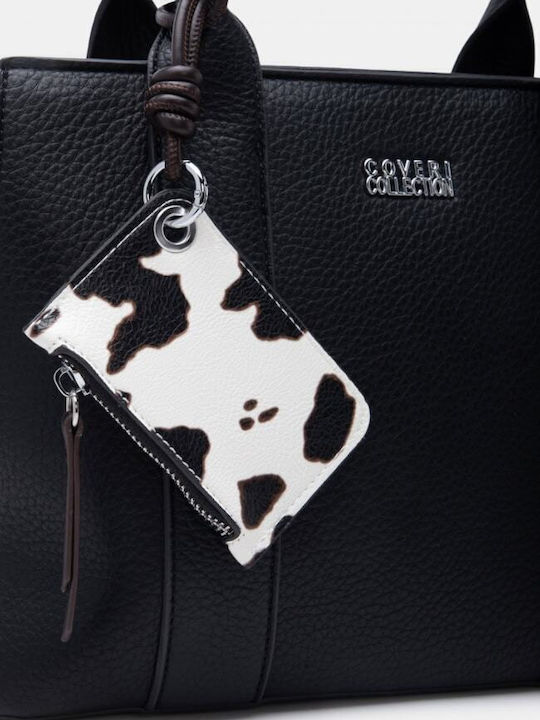 Schwarze Damen-Stofftasche Tote