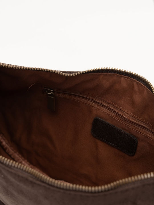 Women's Hobo Bag Dark Brown Suede