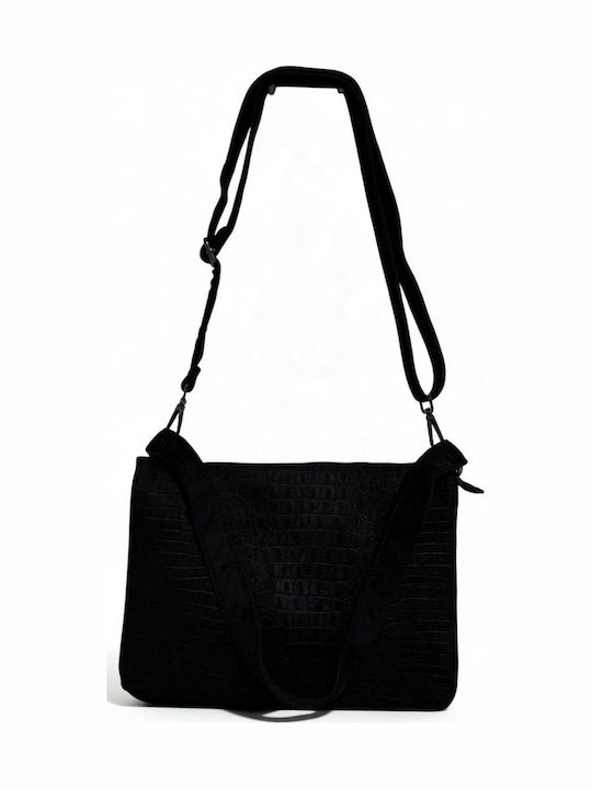 Kira Women's Suede Shoulder Bag Black