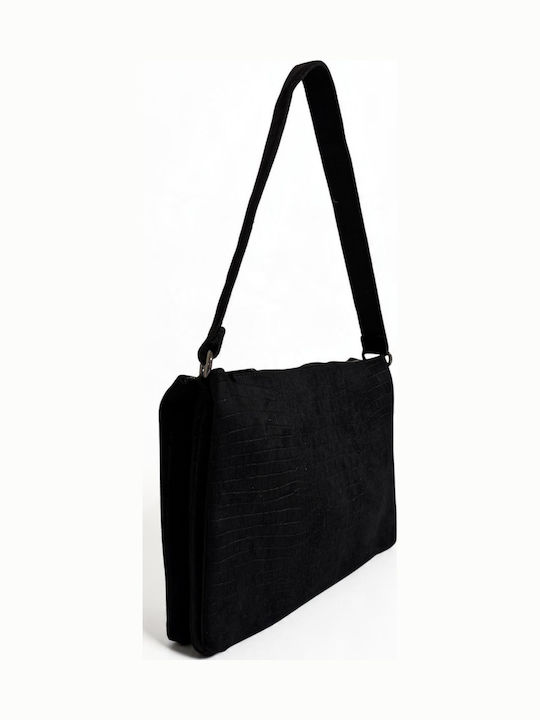 Kira Women's Suede Shoulder Bag Black