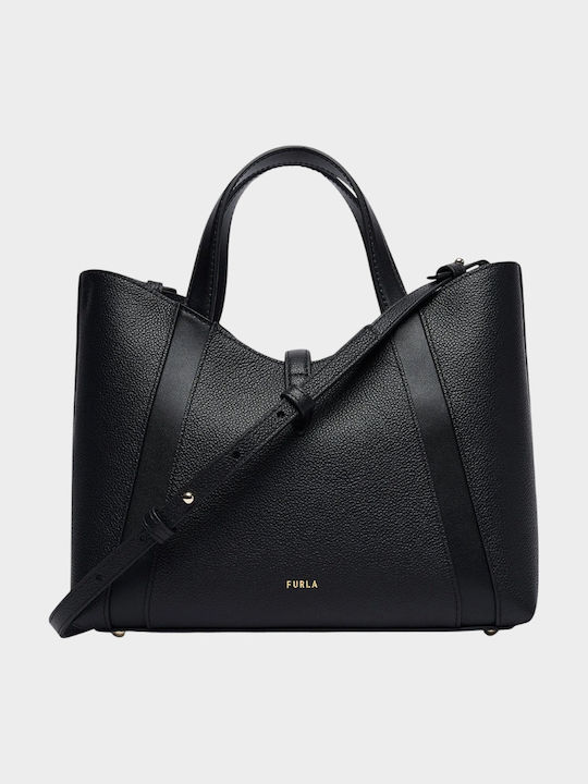 Black Leather Women's Tote Bag