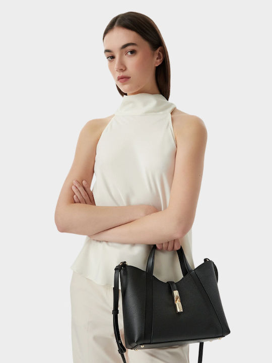 Black Leather Women's Tote Bag