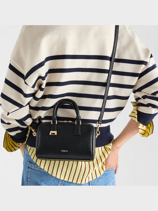 Furla Geantă De Mână De Damă Din Piele Neagră Furla Geantă De Mână De Damă Din Piele Neagră