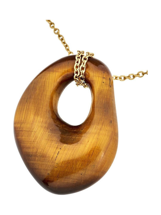 Breil Eye Necklace in Steel