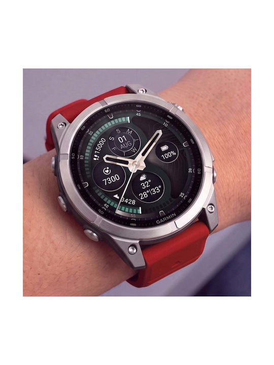 Tech-Protect Silicon Garmin Fenix 5 6 6 Pro 7 8 8 Pro E 9 9 Pro 47 Mm Roșu Crimson 5906302399932