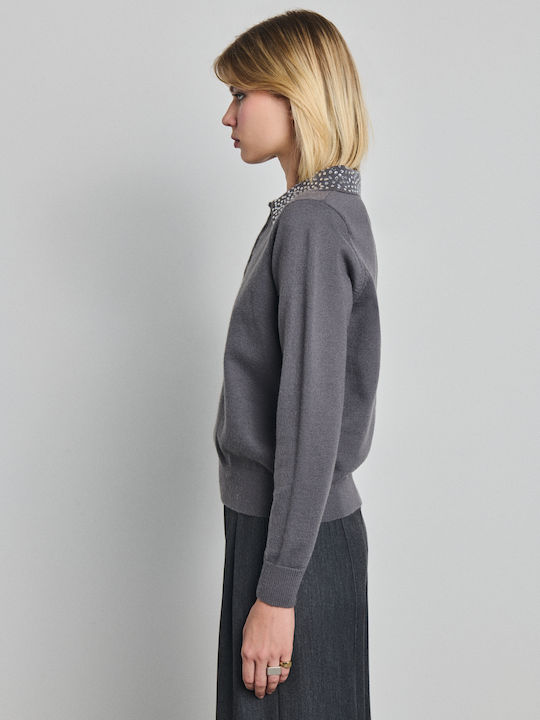 Damen-Polo-Shirt Smoke