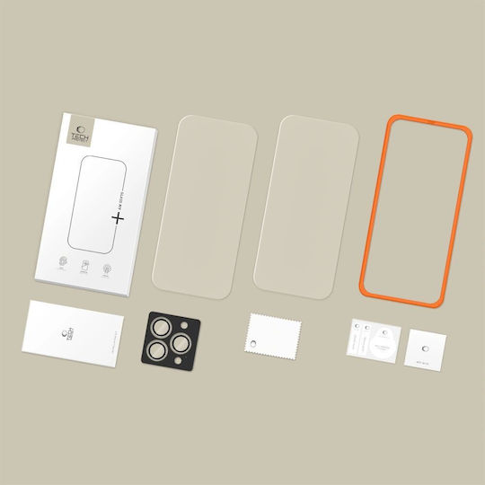 Tech-protect Easy Set+ Tempered Glass 2 Τεμάχια + Tempered Glass Φακού Κάμερας Iphone 16 Pro Max 17 Pro Max