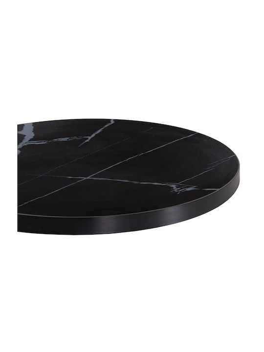 HomeMarkt Blat de masă rotund din aluminiu negru 60x60cm HM6652.03