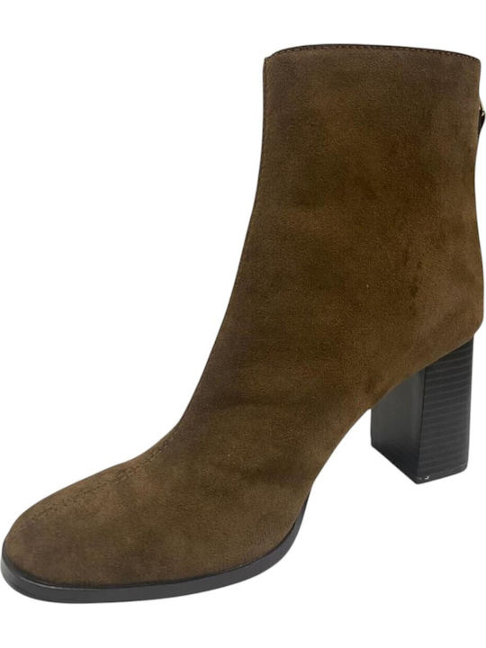 Lederne Damen-Stiefeletten in Cognac