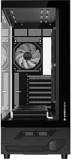 Dervish Mark 1 Gaming Midi Tower Computer Case with Side Window and ARGB Lighting Black