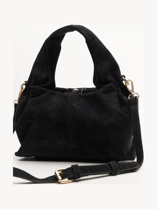 Women's Hobo Bag Suede Black