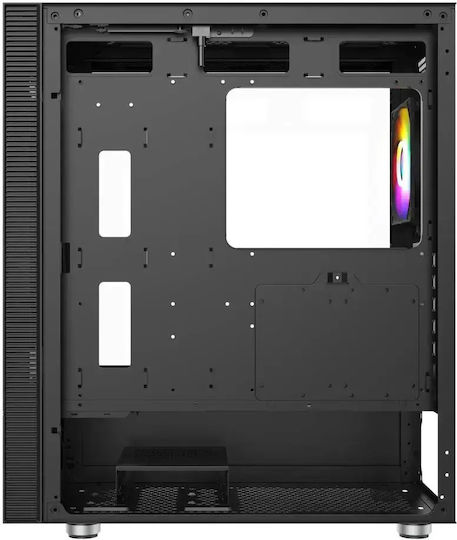 Tempest Gaming Midi Tower Computer Case with Side Window and ARGB Lighting Black