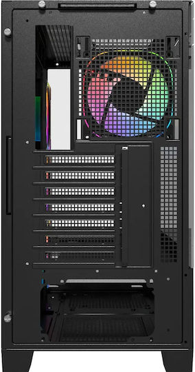 Mirage Mark 1 V2 Gaming Midi Tower Computer Case with Side Window and ARGB Lighting Black