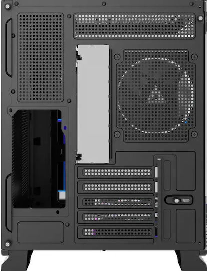Ironclad Mark 2 Gaming Micro Tower Computer Case with Side Window and ARGB Lighting Black